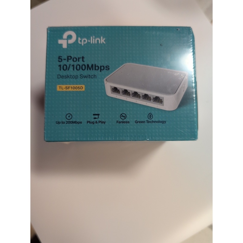 TP Link 5 Port TL-SF1005D 10/100 Mbps Desktop Switch New
